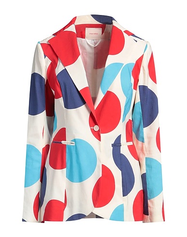 UNIQUE EDITION Blazer Red 50% Cotton, 50% Linen