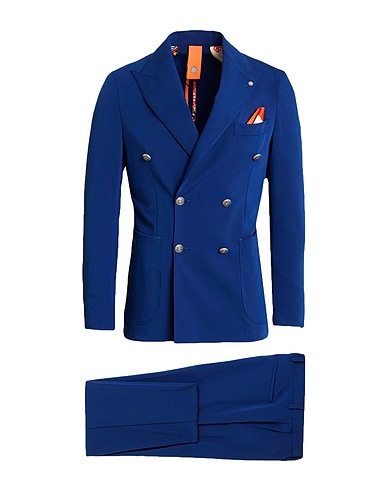 BHARNABA Suits Navy blue 70% Polyester, 24% Viscose, 6% Elastane