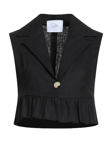 SOALLURE Blazer Black 55% Linen, 45% Viscose