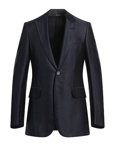 DUNHILL Blazer Navy blue 100% Mulberry silk
