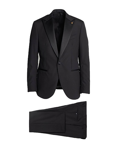 SARTORIA LATORRE Suits Black 82% Virgin Wool, 18% Silk
