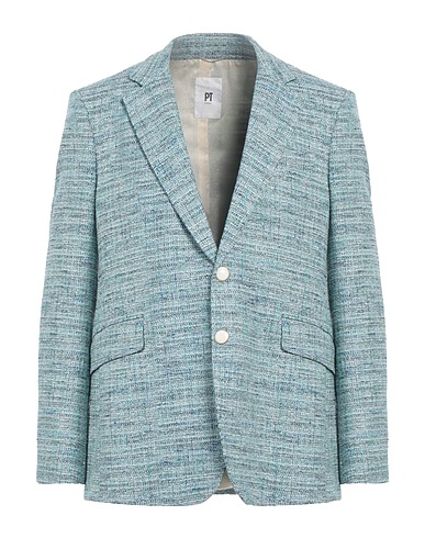 PT Torino Blazer Turquoise 43% Cotton, 32% Polyester, 18% Polyamide, 4% Acrylic, 3% Viscose
