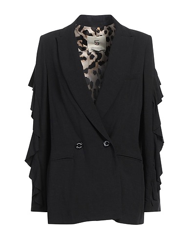 5 PROGRESS Blazer Black 60% Viscose, 40% Linen