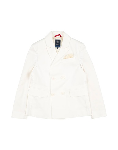 FAY Blazers Weiß 88% Baumwolle, 12% Leinen, Polyester