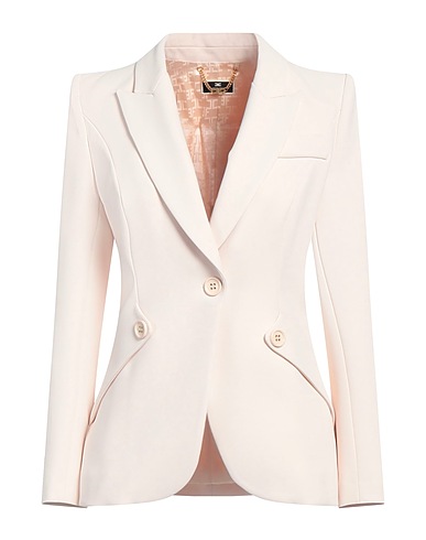 ELISABETTA FRANCHI Blazer Cream 96% Polyester, 4% Elastane