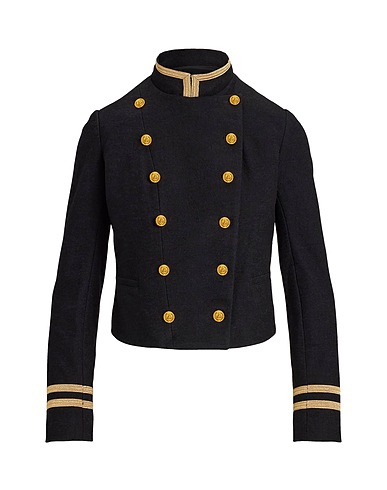 POLO RALPH LAUREN ブルゾン SOUTACHE-TRIM SURPLUS INTERLOCK BLAZER
 ブラック コットン 65% / ウール 35%