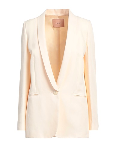 TWINSET Blazer Cream 83% Viscose, 17% Linen