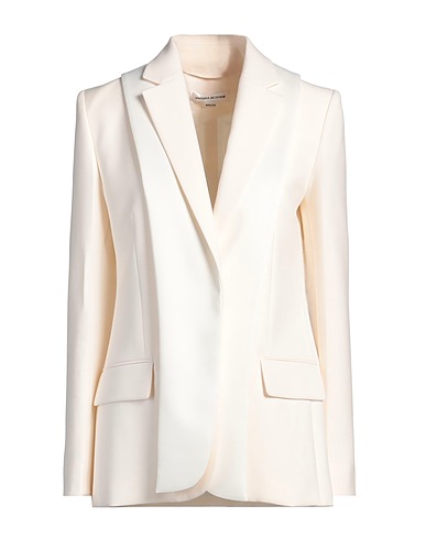 VICTORIA BECKHAM Blazer Ivory 100% Wool, Polyester, Horn