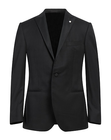 LUIGI BIANCHI Mantova Blazer Black 100% Wool
