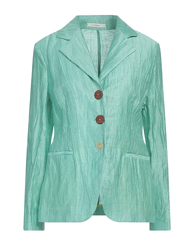 MALÌPARMI Blazer Light green 86% Linen, 14% Polyamide