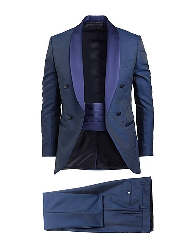 LUBIAM Suits Blue 63% Virgin Wool, 37% Polyester