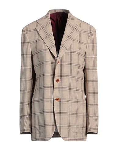 SARTORIO Blazer Sand 92% Cotton, 8% Linen