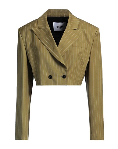 MSGM Blazer Military green 99% Virgin Wool, 1% Elastane