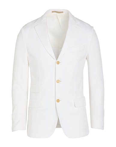 ELEVENTY Пиджак Белый 52% Хлопок, 48% Лен, Ацетат, Полиэстер