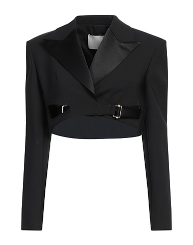 DION LEE Jackett Schwarz 52% Polyester, 41% Wolle, 4% Elastan, 3% Polyamid
