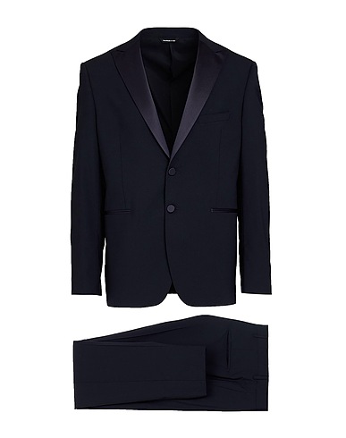 TONELLO Suits Midnight blue 97% Virgin Wool, 3% Elastane