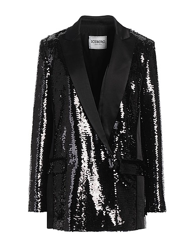 ICEBERG Blazer Black 97% Polyester, 3% Elastane, Acetate