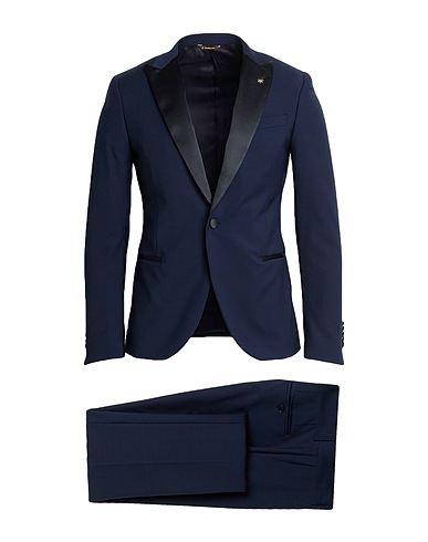 MANUEL RITZ Abito Blu navy 54% Poliestere, 44% Lana, 2% Elastan