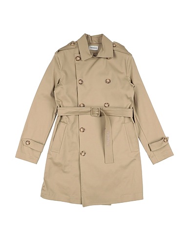 BIKKEMBERGS Double breasted pea coat Beige 97% Cotton, 3% Elastic fibres