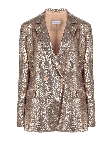 PATRIZIA PEPE Blazer Gold 100% Polyester, Polyamide