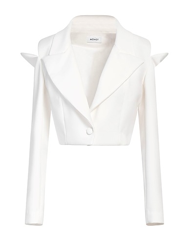 MÔNOT Jackett Weiß 100% Polyester