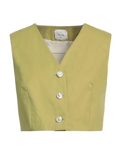 ALYSI Waistcoat Light green 100% Cotton