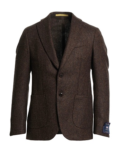 PRINCIPE Blazer Dark brown 100% Virgin Wool