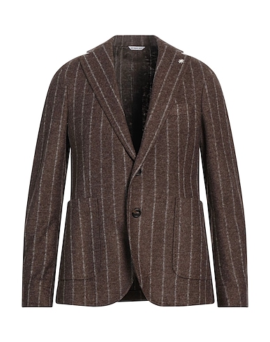 MANUEL RITZ Blazer Khaki 54% Acrylic, 24% Virgin Wool, 22% Polyester