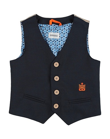 BIKKEMBERGS Panciotto Blu notte 76% Poliestere, 22% Viscosa, 2% Elastan