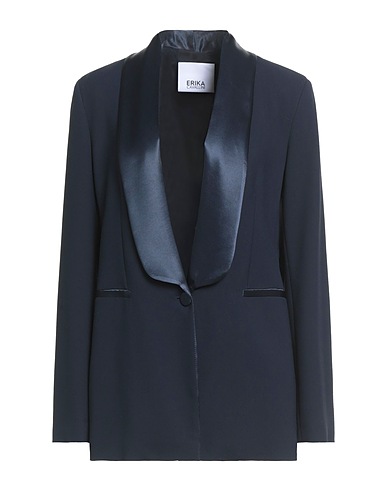 ERIKA CAVALLINI Giacca Blu navy 96% Viscosa, 4% Elastan, Poliestere