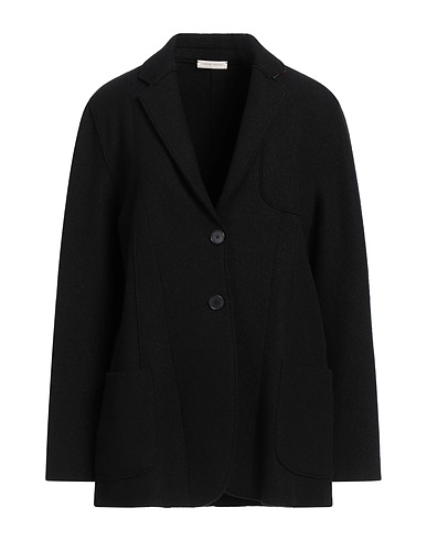 CRISTINA BONFANTI Blazer Black 100% Wool, Cotton, Polyester