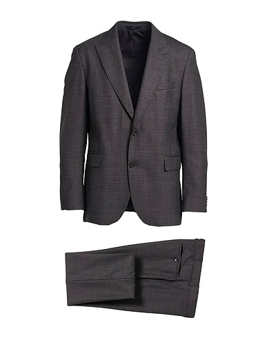 EDUARD DRESSLER Suits Black 100% Virgin Wool