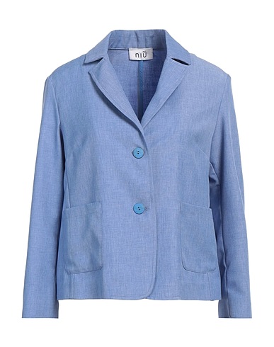 NIŪ Jackett Azurblau 100% Polyester, Baumwolle