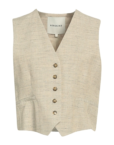 HERSKIND Waistcoat Beige 63% Viscose, 37% Linen