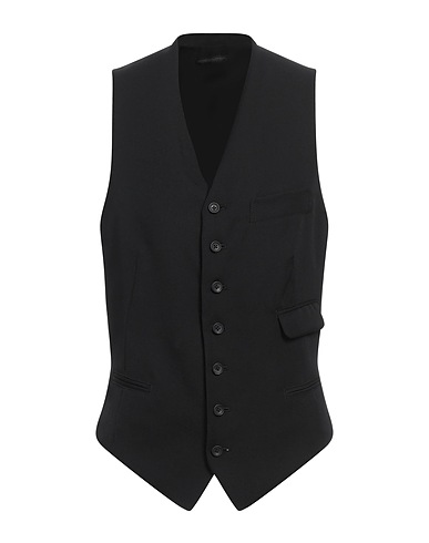 YOHJI YAMAMOTO POUR HOMME Anzugweste Schwarz 100% Wolle, Baumwolle