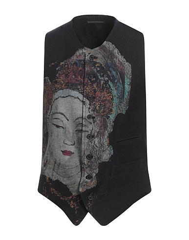 YOHJI YAMAMOTO POUR HOMME Waistcoat Black 100% Cotton