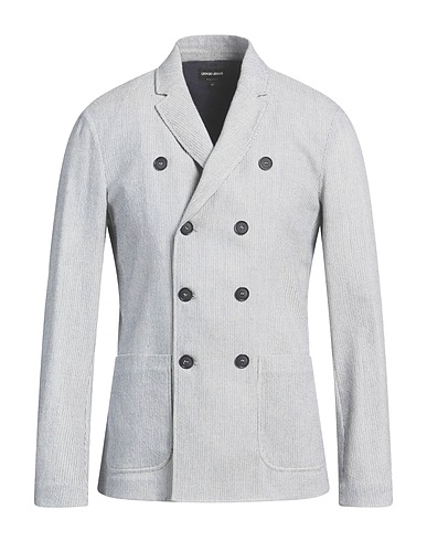 GIORGIO ARMANI Blazer Grey 52% Cashmere, 30% Silk, 15% Virgin Wool, 2% Polyamide, 1% Elastane