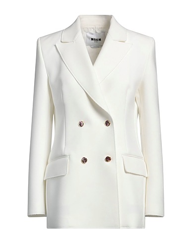 MSGM Blazer White 84% Polyester, 10% Viscose, 6% Elastane