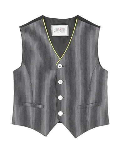 PACIOTTI 4US Suit vest Lead 65% Cotton, 32% Polyester, 3% Elastane