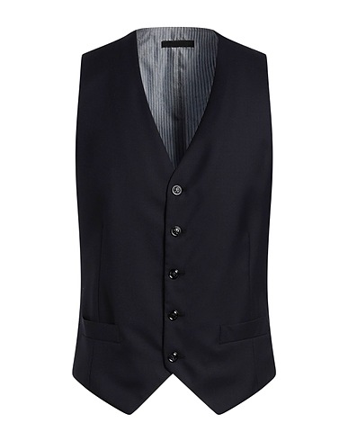 GIORGIO ARMANI Suit vest Navy 100% Virgin Wool