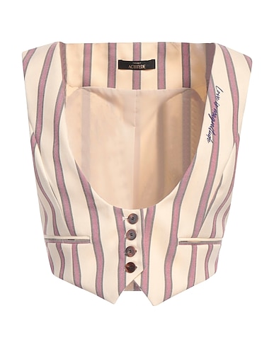 ACTITUDE by TWINSET Waistcoat Ivory 70% Polyester, 27% Viscose, 3% Elastane