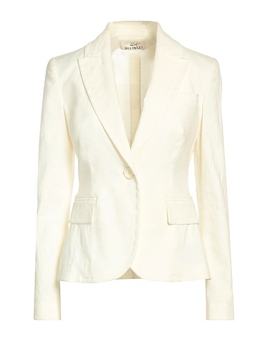 ANNA MOLINARI Blazer White 72% Linen, 26% Rayon, 2% Elastane