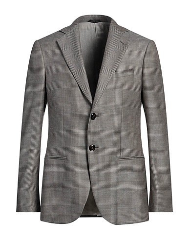 GIORGIO ARMANI Blazer Grey 43% Virgin Wool, 32% Silk, 17% Cashmere, 8% Linen