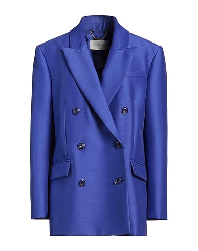 ZIMMERMANN Blazer Dark purple 92% Wool, 8% Silk, Viscose