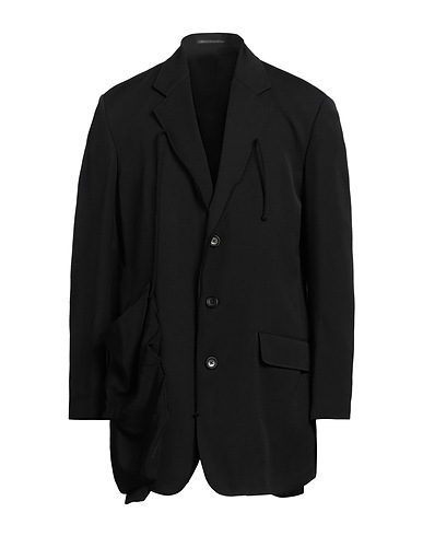 YOHJI YAMAMOTO POUR HOMME Blazer Black 100% Wool, Triacetate, Polyester