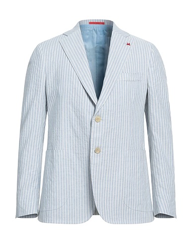 ISAIA Blazer Sky blue 50% Linen, 50% Cotton