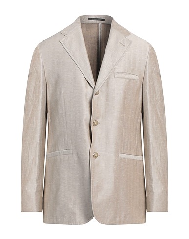 CORNELIANI Blazer Beige 57% Linen, 43% Silk