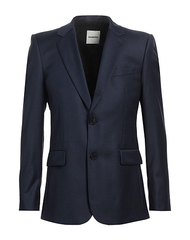 SANDRO Blazer Navy blue 100% Virgin Wool