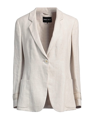 GIORGIO ARMANI Blazer Beige 100% Linen, Polyester