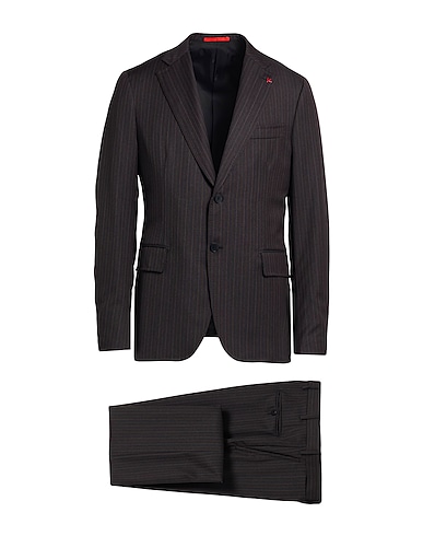 ISAIA Suits Charcoal 100% Wool
